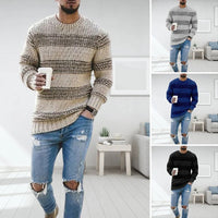 Męski Sweter Norweski z Tradycyjnym Wzorem | Gruby i Ciepły Sweter Zimowy