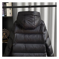 Kurtka Damska Zimowa Długa w Stylu Puchowym | Ciepła Kurtka Przeciwdeszczowa