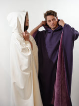 Unisex Ponczo z Kapturem w Stylu Oversize | Ciepła Bluza Przejściowa