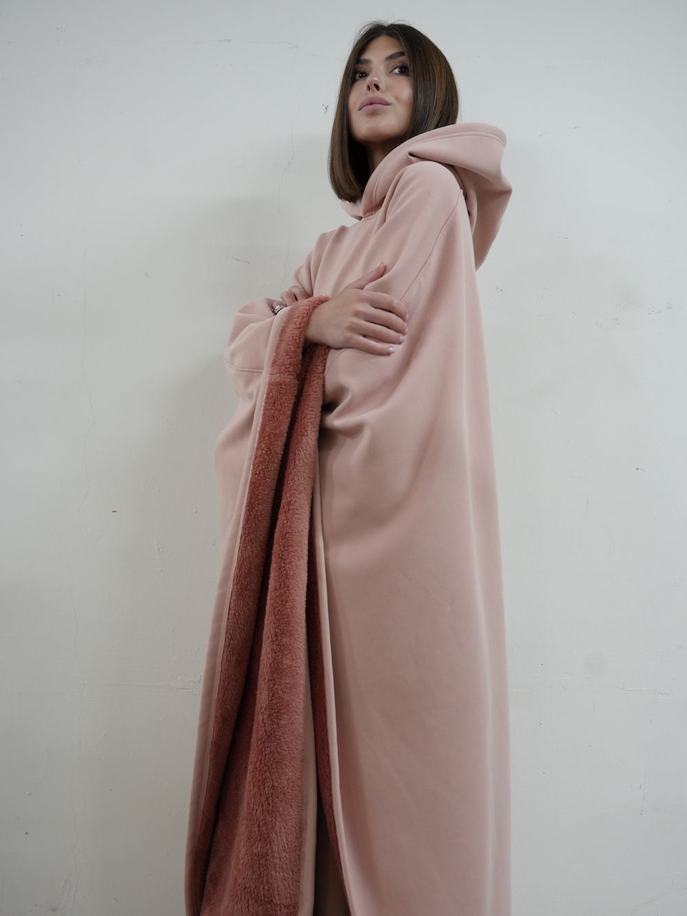 Unisex Ponczo z Kapturem w Stylu Oversize | Ciepła Bluza Przejściowa