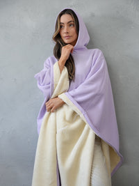 Unisex Ponczo z Kapturem w Stylu Oversize | Ciepła Bluza Przejściowa