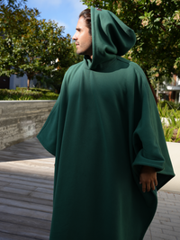Unisex Ponczo z Kapturem w Stylu Oversize | Ciepła Bluza Przejściowa