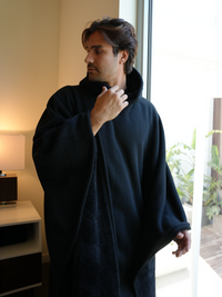 Unisex Ponczo z Kapturem w Stylu Oversize | Ciepła Bluza Przejściowa