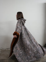 Unisex Ponczo z Kapturem w Stylu Oversize | Ciepła Bluza Przejściowa