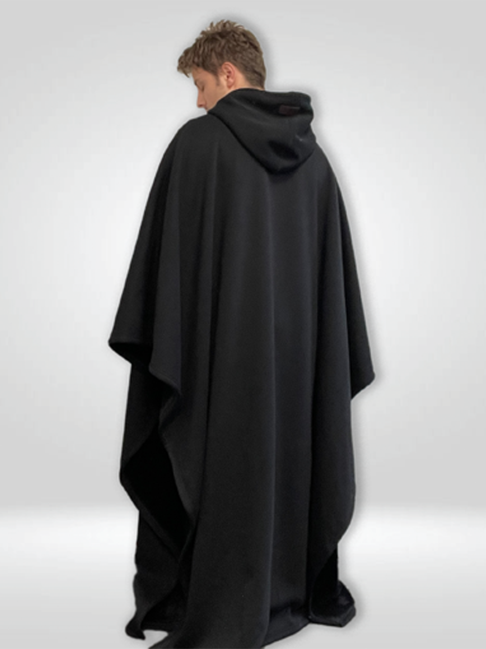 Unisex Ponczo z Kapturem w Stylu Oversize | Ciepła Bluza Przejściowa