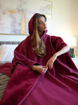Unisex Ponczo z Kapturem w Stylu Oversize | Ciepła Bluza Przejściowa
