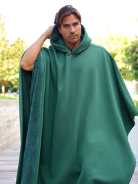 Unisex Ponczo z Kapturem w Stylu Oversize | Ciepła Bluza Przejściowa