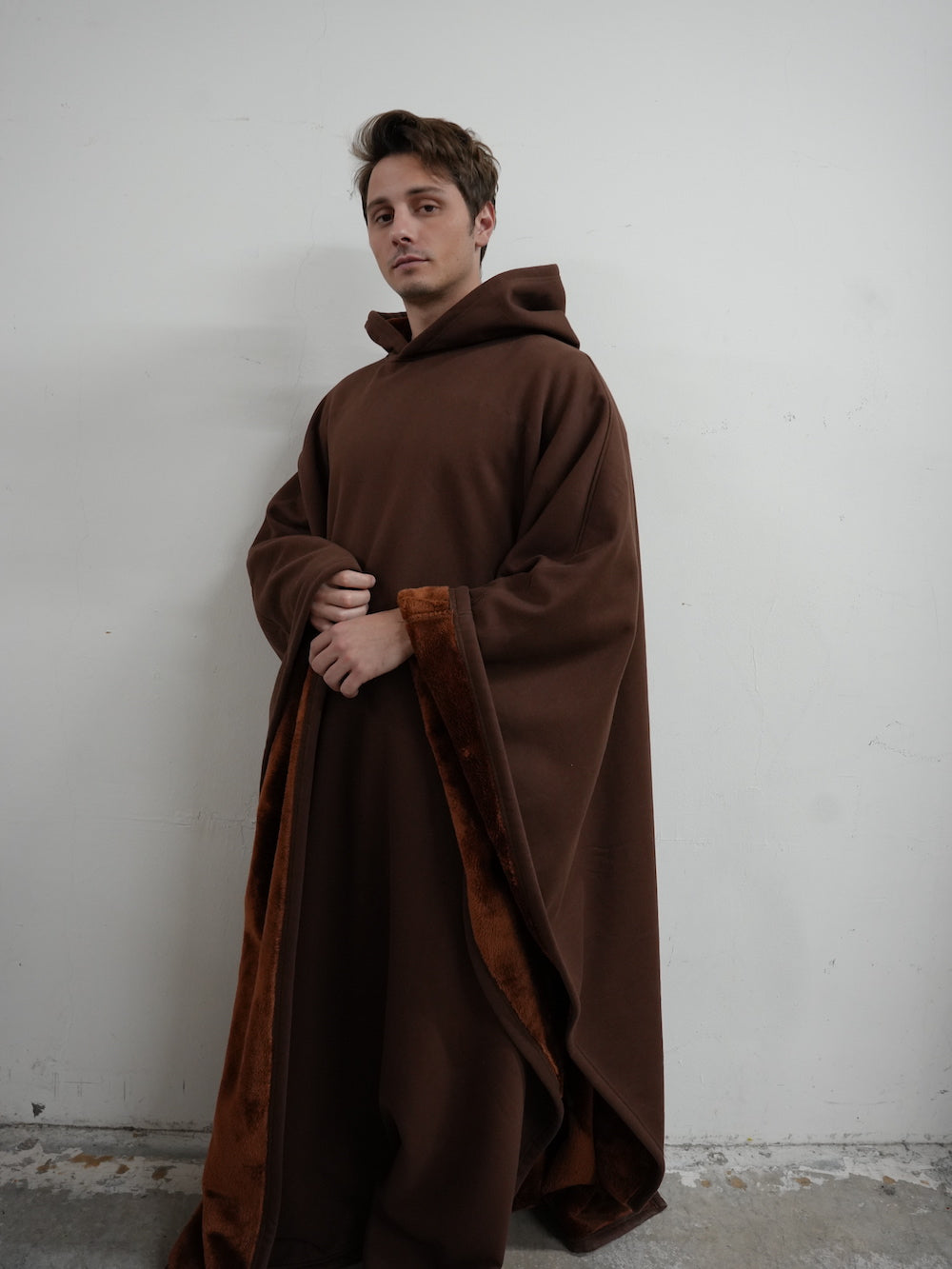 Unisex Ponczo z Kapturem w Stylu Oversize | Ciepła Bluza Przejściowa