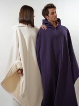 Unisex Ponczo z Kapturem w Stylu Oversize | Ciepła Bluza Przejściowa