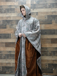 Unisex Ponczo z Kapturem w Stylu Oversize | Ciepła Bluza Przejściowa