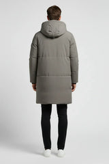 Długa Kurtka Puchowa Męska z Kapturem | Męska Kurtka Zimowa o Nowoczesnym Kroju