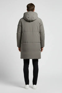 Długa Kurtka Puchowa Męska z Kapturem | Męska Kurtka Zimowa o Nowoczesnym Kroju