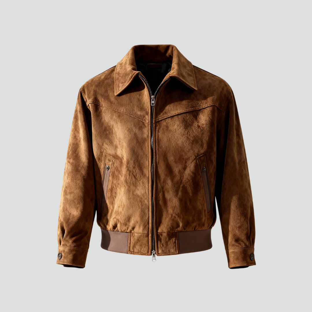 Męska Kurtka Vintage z Zamkiem | Klasyczna Kurtka Przejściowa na Co Dzień