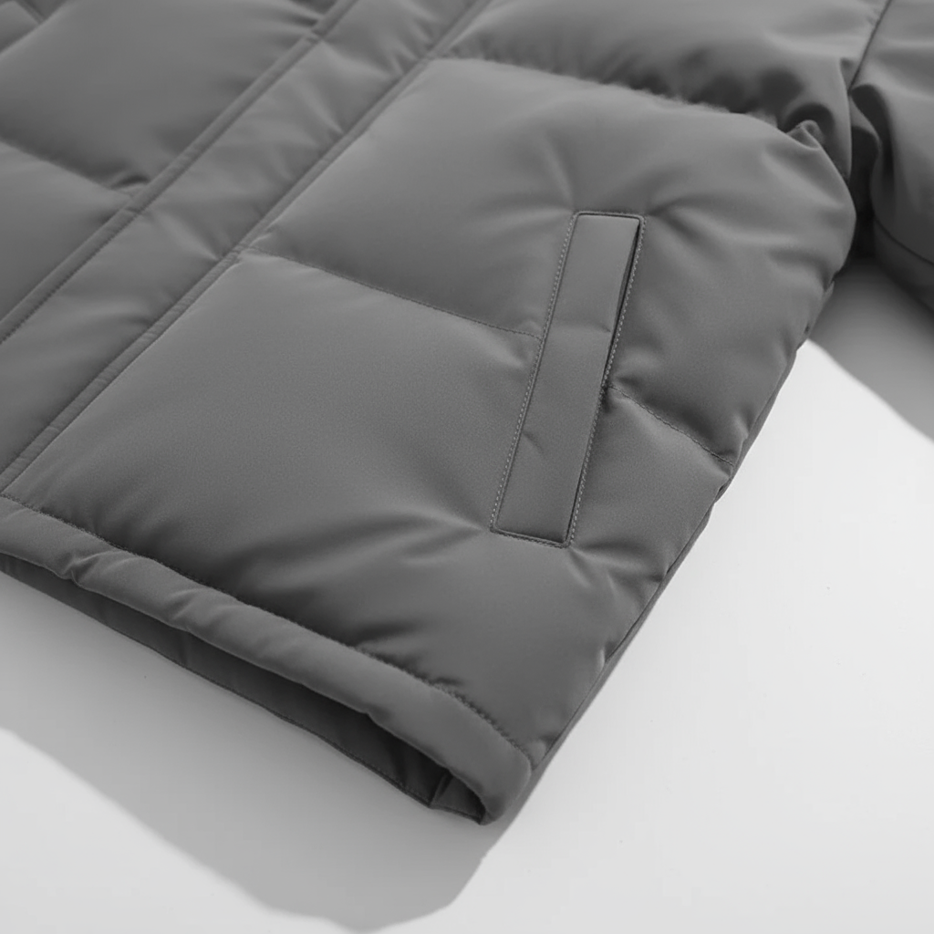 Kurtka Puchowa Męska Klasyczna z Kapturem | Męska Kurtka Zimowa na Chłodne Dni