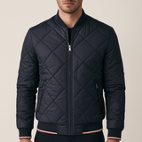 Męska Pikowana Kurtka Bomberka w Klasycznym Stylu | Lekka Kurtka na Wiosnę