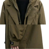 Męska Kurtka Zimowa Długa Wodoodporna | Pikowany Trencz Męski na Zimę