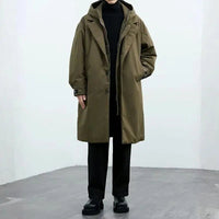 Męska Kurtka Zimowa Długa Wodoodporna | Pikowany Trencz Męski na Zimę