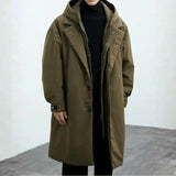 Męska Kurtka Zimowa Długa Wodoodporna | Pikowany Trencz Męski na Zimę