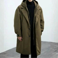 Męska Kurtka Zimowa Długa Wodoodporna | Pikowany Trencz Męski na Zimę