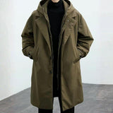 Męska Kurtka Zimowa Długa Wodoodporna | Pikowany Trencz Męski na Zimę