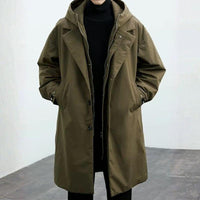 Męska Kurtka Zimowa Długa Wodoodporna | Pikowany Trencz Męski na Zimę