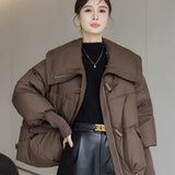 Kurtka Zimowa Damska z Odpinanym Kołnierzem | Krótka Modna Kurtka na Zimę