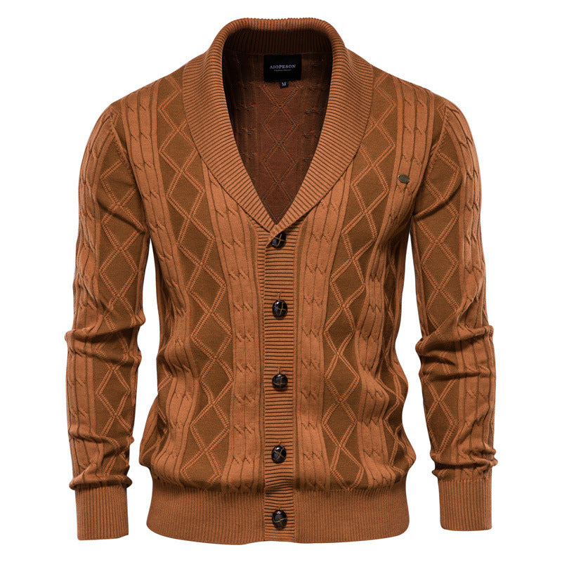 Kardigan Męski w Stylu Dzianinowego Swetra | Casualowy Sweter Rozpinany