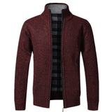 Męski Kardigan Rozpinany na Zamek w Klasycznym Stylu | Sweter Smart Casual