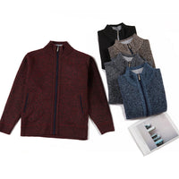 Męski Kardigan Rozpinany na Zamek w Klasycznym Stylu | Sweter Smart Casual