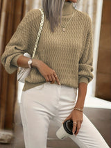 Damski Golf z Fakturą | Klasyczny Sweter na Jesień i Zimę