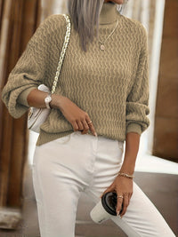 Damski Golf z Fakturą | Klasyczny Sweter na Jesień i Zimę