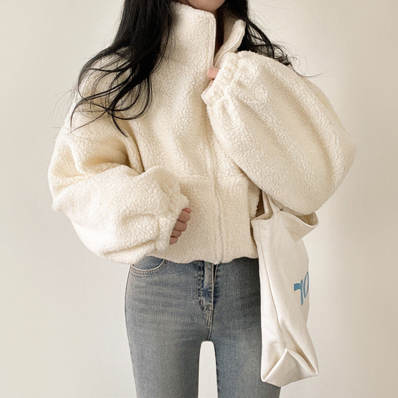 Kurtka Damska Fleece w Stylu Oversize Fluffy | Ciepła Kurtka Zimowa Casual