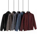 Męski Kardigan Rozpinany na Zamek w Klasycznym Stylu | Sweter Smart Casual