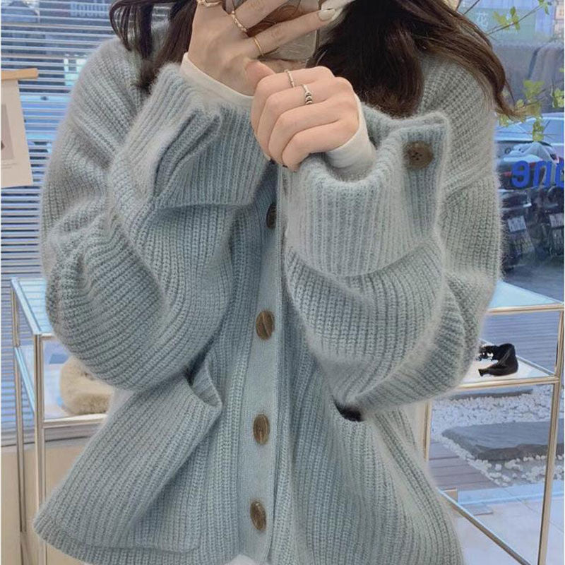 Kardigan Damski Dzianinowy w Klasycznym Stylu | Sweter Damski Casual Rozpinany