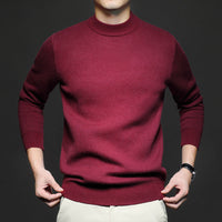 Sweter Męski w Klasycznym Stylu z Okrągłym Dekoltem | Ciepły Sweter Dzianinowy