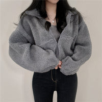 Kurtka Damska Fleece w Stylu Oversize Fluffy | Ciepła Kurtka Zimowa Casual