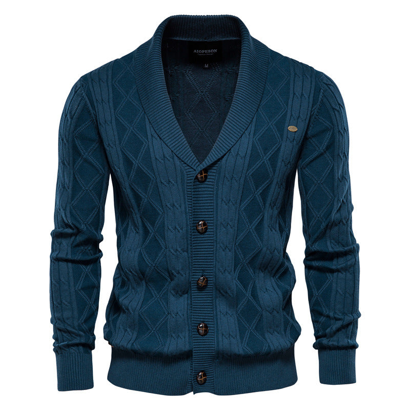 Kardigan Męski w Stylu Dzianinowego Swetra | Casualowy Sweter Rozpinany