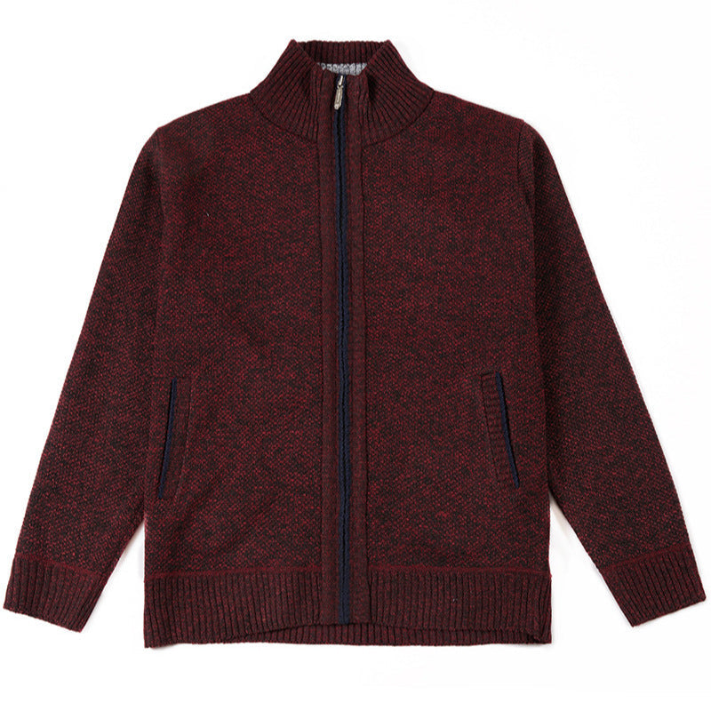 Męski Kardigan Rozpinany na Zamek w Klasycznym Stylu | Sweter Smart Casual