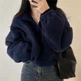 Kurtka Damska Fleece w Stylu Oversize Fluffy | Ciepła Kurtka Zimowa Casual