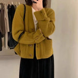 Kardigan Damski Dzianinowy w Klasycznym Stylu | Sweter Damski Casual Rozpinany