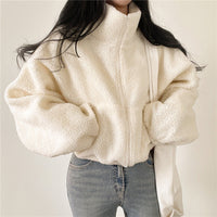 Kurtka Damska Fleece w Stylu Oversize Fluffy | Ciepła Kurtka Zimowa Casual