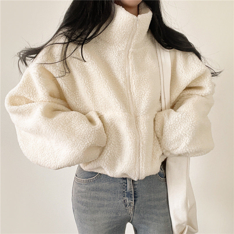 Kurtka Damska Fleece w Stylu Oversize Fluffy | Ciepła Kurtka Zimowa Casual