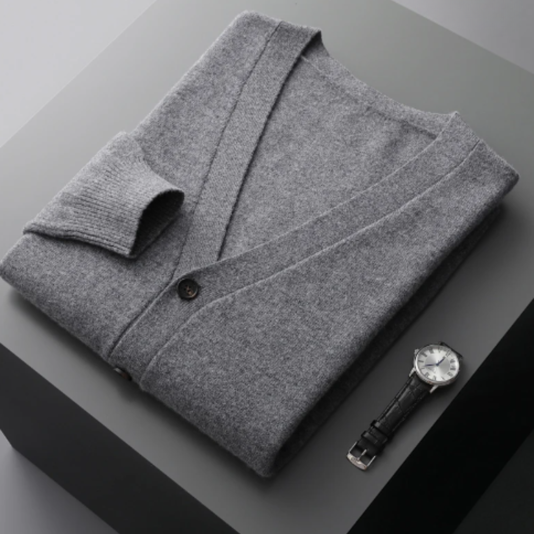 Kardigan Męski z Guzikami | Klasyczny Krój | Smart Casual | Lekka Warstwa na Cały Rok