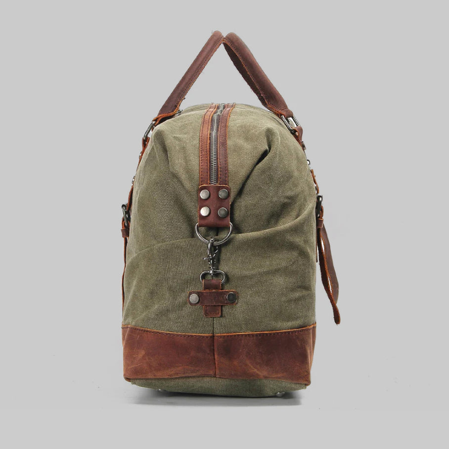 Torba Podróżna w Stylu Vintage z Woskowanego Płótna | Klasyczna Weekendowa Torba