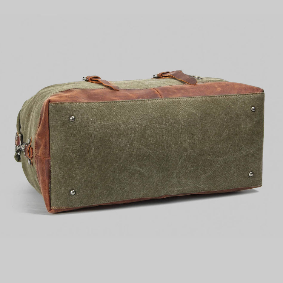 Torba Podróżna w Stylu Vintage z Woskowanego Płótna | Klasyczna Weekendowa Torba