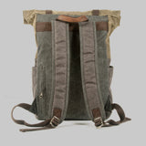 Plecak Rolltop w Stylu Vintage z Woskowanego Płótna | Wodoodporny Plecak na Co Dzień i Podróże