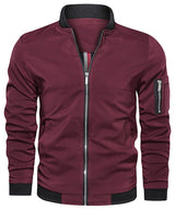 Męska Kurtka Przejściowa Bomber na Wiosnę | Klasyczna Kurtka Męska