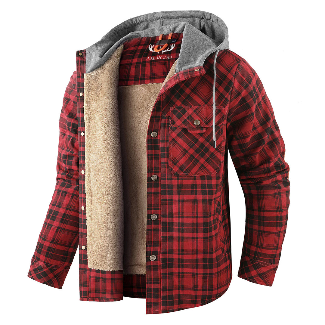 Kurtka Męska z Futrem w Stylu Lumberjack | Ciepła Kurtka Zimowa Męska