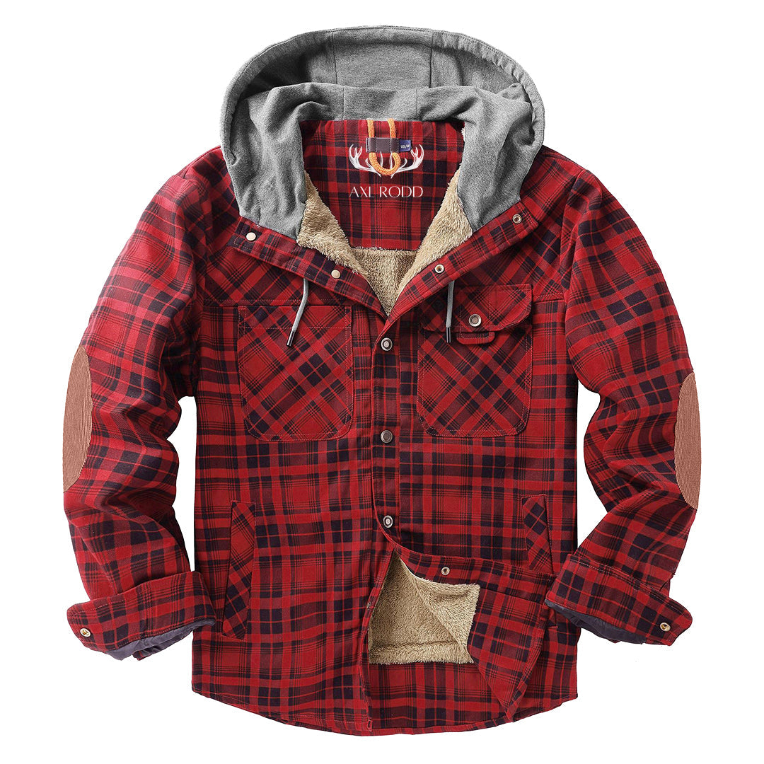 Kurtka Męska z Kapturem w Stylu Lumberjack | Ciepła Kurtka Zimowa i Przejściowa
