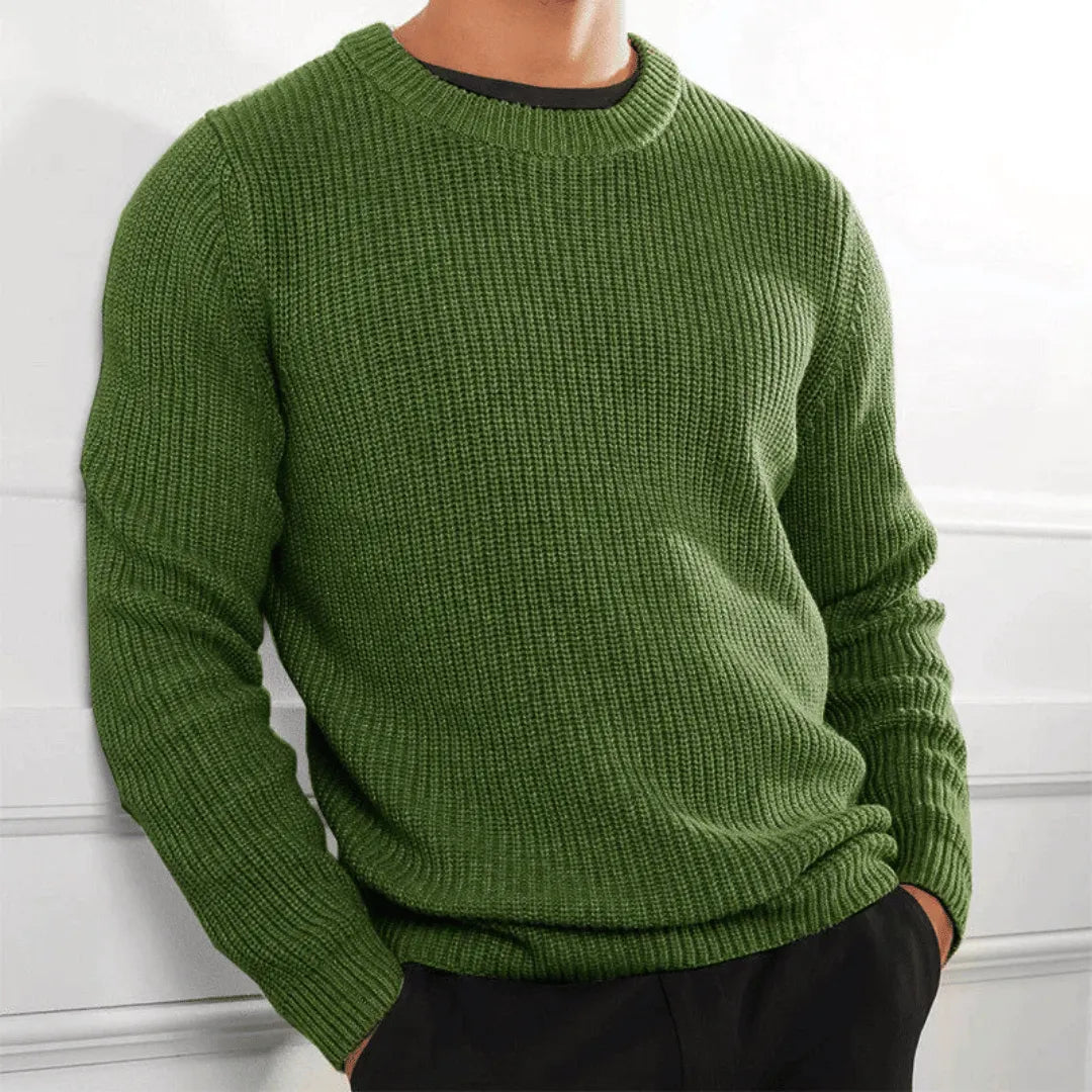 Sweter Męski z Okrągłym Dekoltem | Luźny Krój | Miękki i Stylowy | Idealny na Chłodne Dni